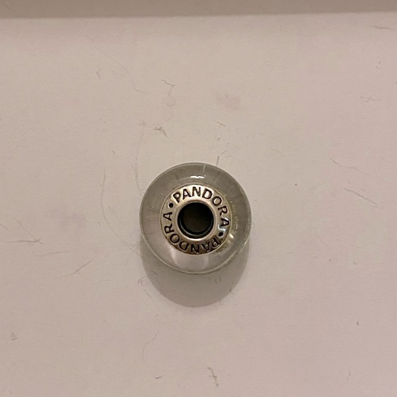 PANDORA Authentic Murano Glass Light Green Candy Stripe Charm - Picture 5 of 6